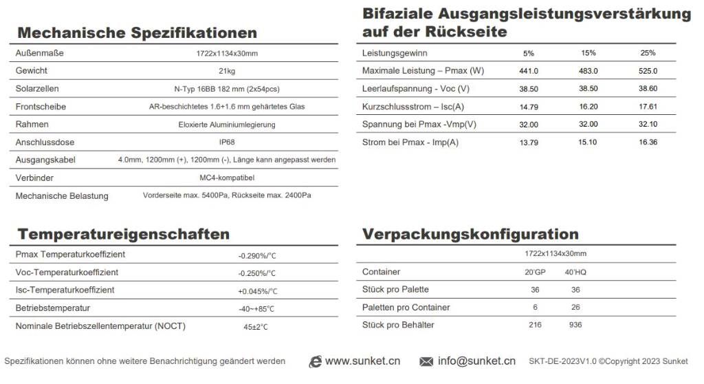 SOLFAIR Balkonkraftwerk "Move it"   2 x 430W bifizales PV Modul  mit 800 W Inverter und "One fits all" Montageset